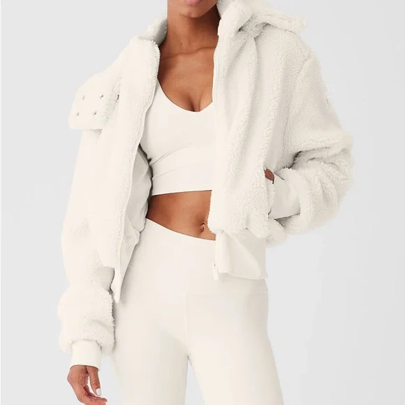Jackets & Coats | Alo Foxy Sherpa Jacket Ivory | Poshmark